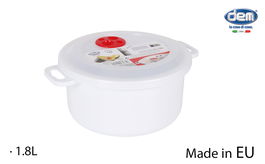 Dem Fiambrera Para Microondas 1.8L Hermética Rectangular Plástico Resistente (12 Unidades)