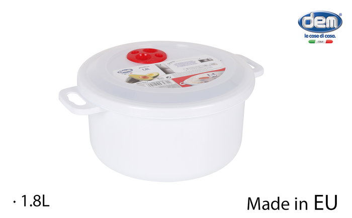 Dem Fiambrera Para Microondas 1.8L Hermética Rectangular Plástico Resistente (12 Unidades) Dem Fiambrera Para Microondas 1.8L Hermética Rectangular Plástico Resistente (12 Unidades)