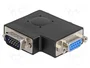 DeLOCK Adaptador VGA Macho a Hembra de 90° lateral, Negro