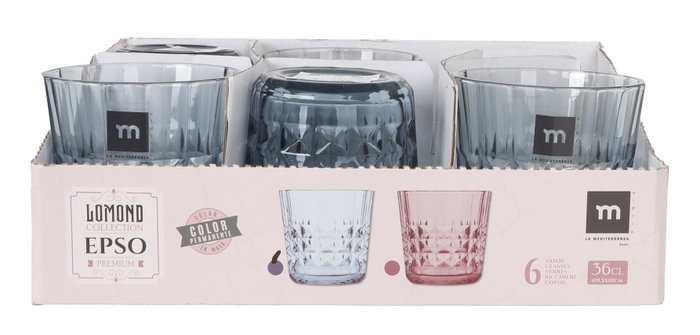 La Mediterranea Vaso Lomond Epso Azul 36cl MD