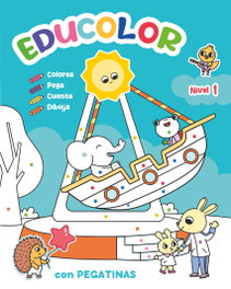 PANINI FONDO, EDUCOLOR, NIVEL 1 - EDUCOLOR.COLOREA.PEGA.CUENTA.DIBUJA.CON PEGATINAS.(NIVEL 1)