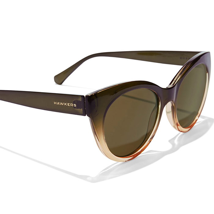 Hawkers Gafas de Sol DIVINE Khaki Olive para Mujer, Montura TR90, Lentes Rosa Dorado, Protección UV400 Hawkers Gafas de Sol DIVINE Khaki Olive para Mujer, Montura TR90, Lentes Rosa Dorado, Protección UV400