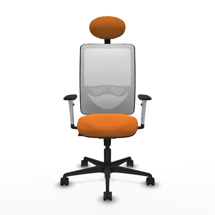 PIQUERAS Y CRESPO Silla de oficina Zulema Naranja y Blanco