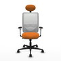 PIQUERAS Y CRESPO Silla de oficina Zulema Naranja y Blanco