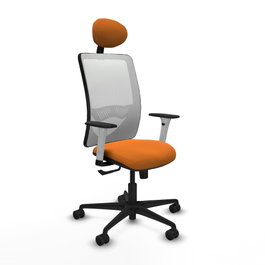 PIQUERAS Y CRESPO Silla de oficina Zulema Naranja y Blanco