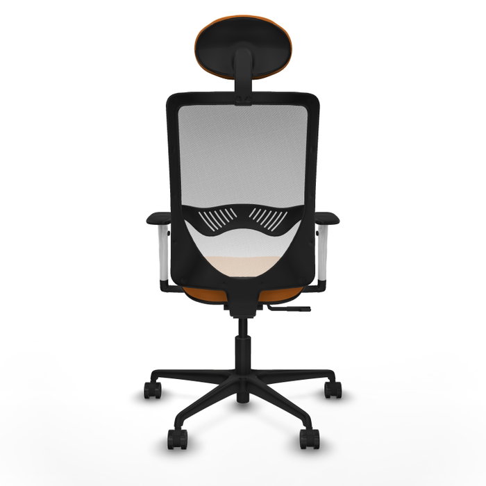 PIQUERAS Y CRESPO Silla de oficina Zulema Naranja y Blanco