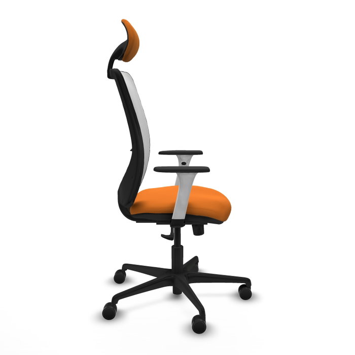PIQUERAS Y CRESPO Silla de oficina Zulema Naranja y Blanco