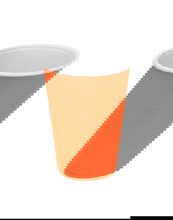 Algon Set 25 Vasos Bicolor Naranja-Blanco 250 ml 8 x 10 x 8 cm (24 Unidades)