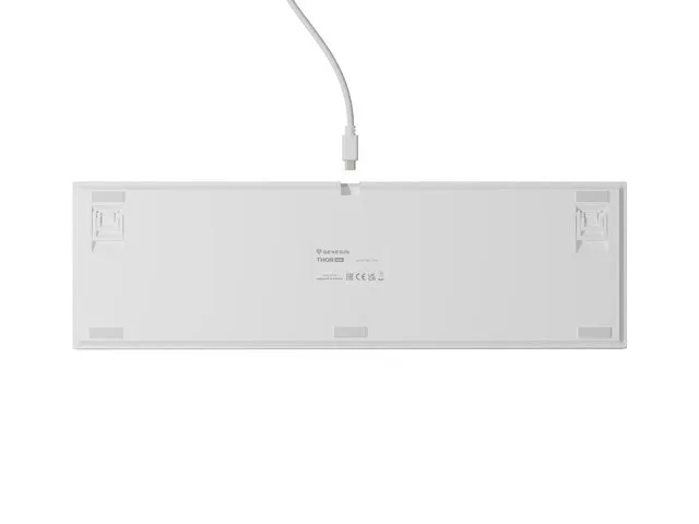 Genesis Klawiatura gamingowa Thor 404 Gateron Yellow Pro mecánica con cable retroiluminada blanca distribución polaca