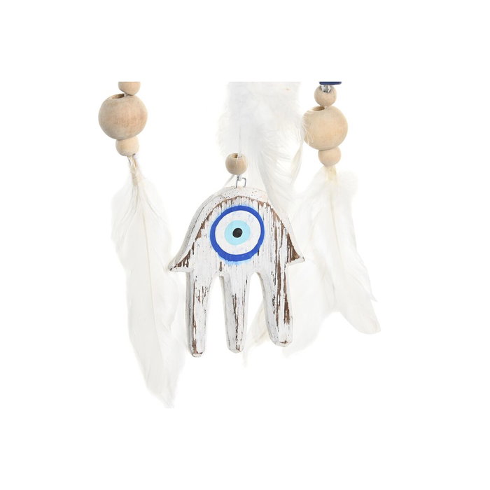 DKD Home Decor Decoración Colgante Albasia Pluma 14x5x45 Surtido de 2