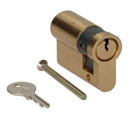 Jis 2000/40 cfe Medio Bombillo Cilindro Latón Dorado 30x10mm 1 Llave