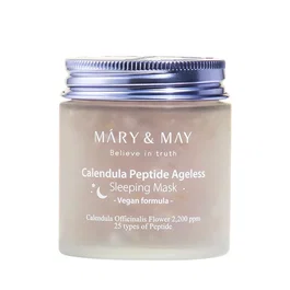 Mary and May Calendula Peptide Ageless Máscara de dormir nocturna, Hidratante y Calmante, 110 g