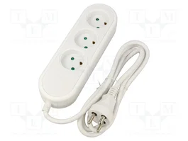GOOBAY Prolongador de Alimentación Blanco 1,5m