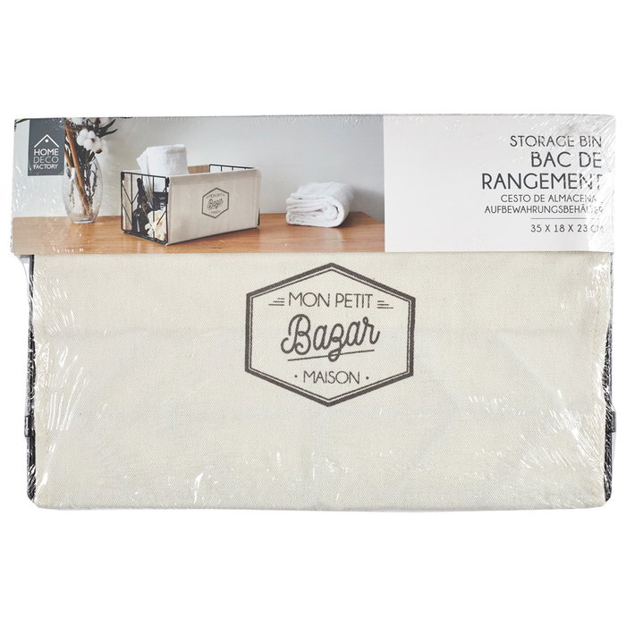 Home Deco Factory Cesta Plegable Ma Petite Buand 35x23x18 cm Ahorro de Espacio