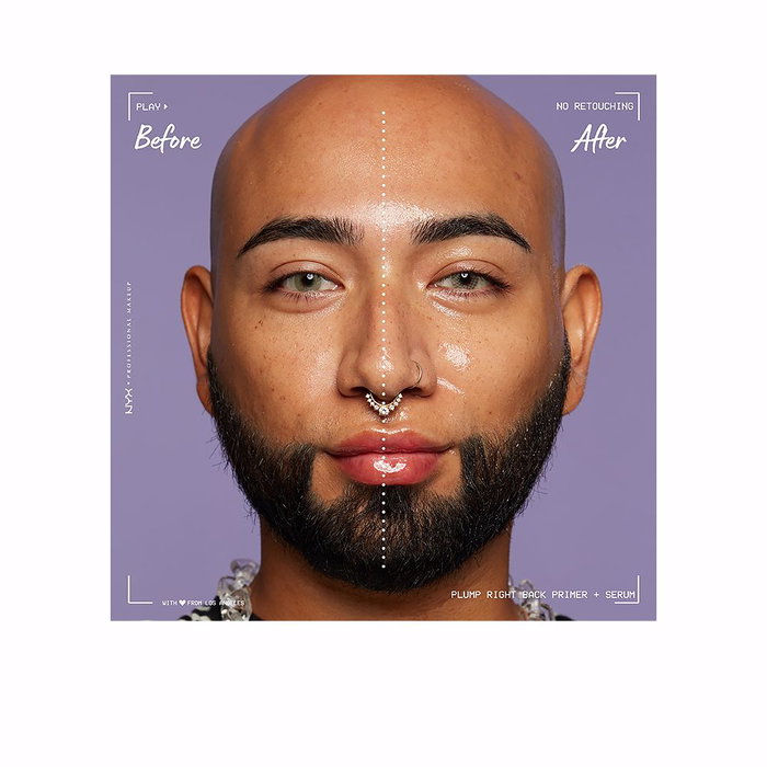 NYX Professional Makeup Plump Right Back Primer + Sérum - Prebase de Maquillaje 2 en 1 con Ácido Hialurónico, 30 ml
