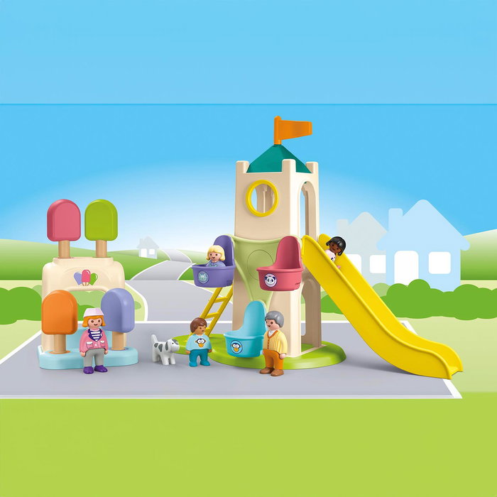 Playmobil Junior Parque Infantil de Aventura con Noria y Tobogán