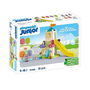 Playmobil Junior Parque Infantil Aventura, Juguete de Torre con Tobogán y Tiovivo para Niños de 1 a 4 Años, Fabricado con Plástico de Origen Vegetal