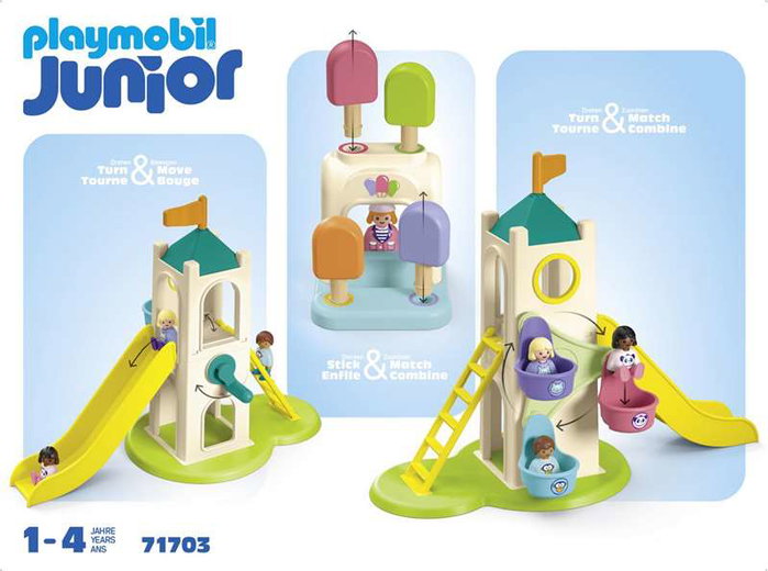 Playmobil Junior Parque Infantil de Aventura con Noria y Tobogán