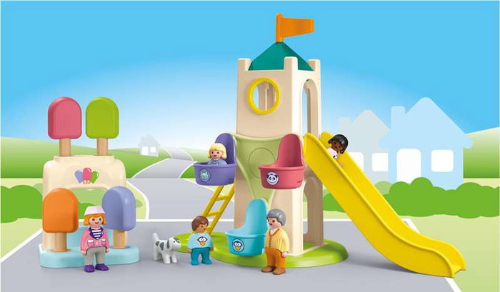 Playmobil Junior Parque Infantil de Aventura con Noria y Tobogán