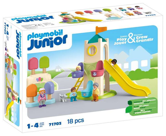 Playmobil Junior Parque Infantil de Aventura con Noria y Tobogán