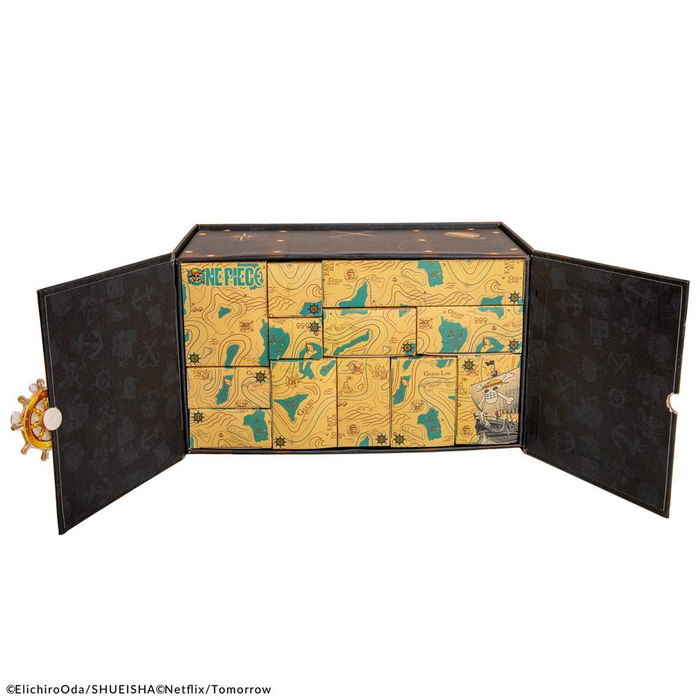 Cinereplicas Calendario de Adviento Deluxe One Piece - Calendario Navideño con 24 Sorpresas, Figuras Coleccionables y Pins para Fans del Anime