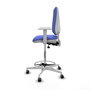 PIQUERAS Y CRESPO Taburete Elche blanco AS con acabado Bali azul claro