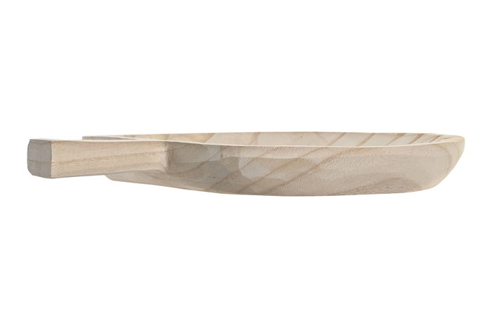 DKD Home Decor Centro de Mesa Hoja de Paulownia Marrón Natural