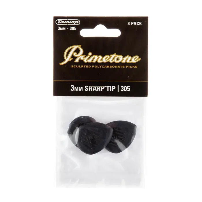 Dunlop Primetone Classic Sharp Tip 3,0 mm (pack de 3) de policarbonato con punta afilada Dunlop Primetone Classic Sharp Tip 3,0 mm (pack de 3) de policarbonato con punta afilada