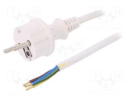 PLASTROL Cable de alimentación H05VV-F 3x1,5mm² 2m