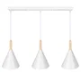 Lámpara Colgante "Madeleine" SKD-P130-3-W Metal y Madera