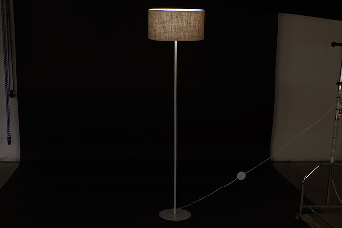 DKD Home Decor Lámpara de Pie Balines Blanco Beige 40x158x40 cm (2 Unidades) Ratán Metal Poliéster