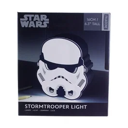 Paladone Lámpara de Sobremesa LED Star Wars Stormtrooper | Figurilla en PVC con Luz | 16x13x5 cm | Funciona con 3 Pilas AAA