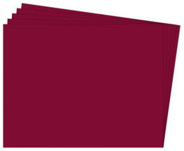 FIXO Pack de 25 cartulinas de 50x65 cm, 180 g, granate