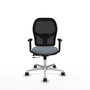 PIQUERAS Y CRESPO Silla de oficina Jorquera con mecanismo Sincro/Traslack, Gris y Negro