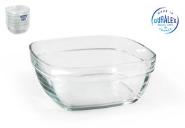 Duralex Bol Apilable Cuadrado Lys 14 cm 610 cc Transparente (24 Unidades)