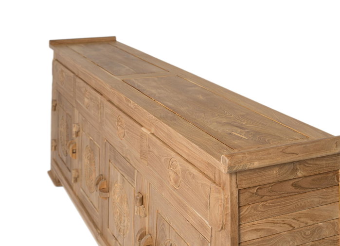 GINER Y COLOMER Aparador de teca maciza con 4 puertas y 4 cajones GINER Y COLOMER Aparador de teca maciza con 4 puertas y 4 cajones