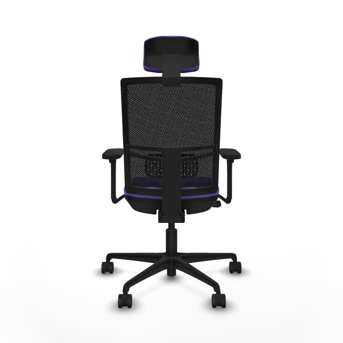 PIQUERAS Y CRESPO Silla de oficina Yunquera con mecanismo Sincro/Traslack, Lila y Negro