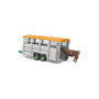 bruder Tráiler de transporte de ganado con 1 vaca (Verde, Gris)