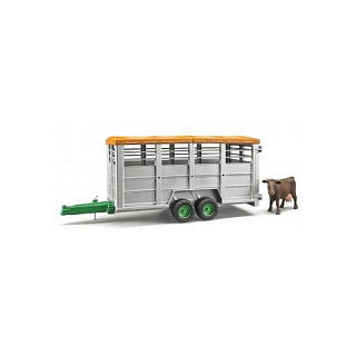 bruder Tráiler de transporte de ganado con 1 vaca (Verde, Gris) bruder Tráiler de transporte de ganado con 1 vaca (Verde, Gris)