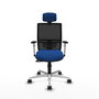 PIQUERAS Y CRESPO Silla de oficina Yunquera con mecanismo Sincro, Azul y Negro