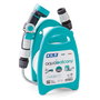 GF Aquabalcony Portamanguera 10m Kit Manguera Riego Jardín con Lanza Ergo 8 Jet y 2 Racores, Plástico, Azul/Blanco