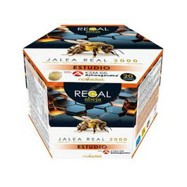 NOVADIET Regal Abeja Estudio Jalea Real 2000 20Viales para Rendimiento Intelectual y Reducción del Cansancio