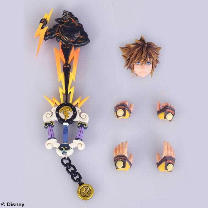 Square Enix Kingdom Hearts III: Bring Arts Sora Guard Form Ver. Figura PVC con Armas y Complementos