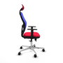 PIQUERAS Y CRESPO Silla de oficina Jorquera con mecanismo Sincro/Traslack, Rojo y Azul