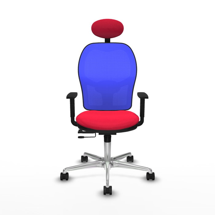 PIQUERAS Y CRESPO Silla de oficina Jorquera con mecanismo Sincro/Traslack, Rojo y Azul PIQUERAS Y CRESPO Silla de oficina Jorquera con mecanismo Sincro/Traslack, Rojo y Azul