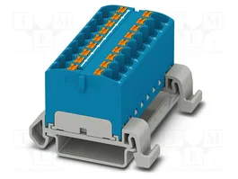 PHOENIX CONTACT PTFIX 18X4-NS35A BU Conector de Carril Azul 18 Bornas