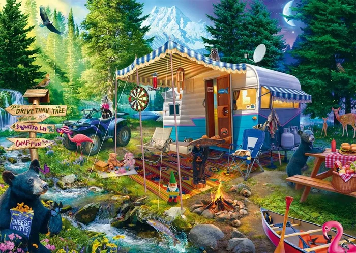 Schmidt Spiele Puzzle SCH1747456989084 - La Caravana en las Montañas - 1000 Piezas - A partir de 12 años
