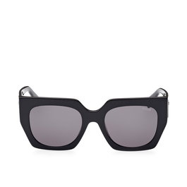Emilio Pucci EP0197 Gafas de Sol de Mujer Butterfly, Montura de Acetato Negro, Cristales Smoke, Diámetro 52 mm