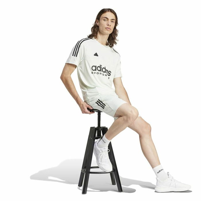 Camiseta de Manga Corta Hombre Adidas Tiro Q1 Blanco