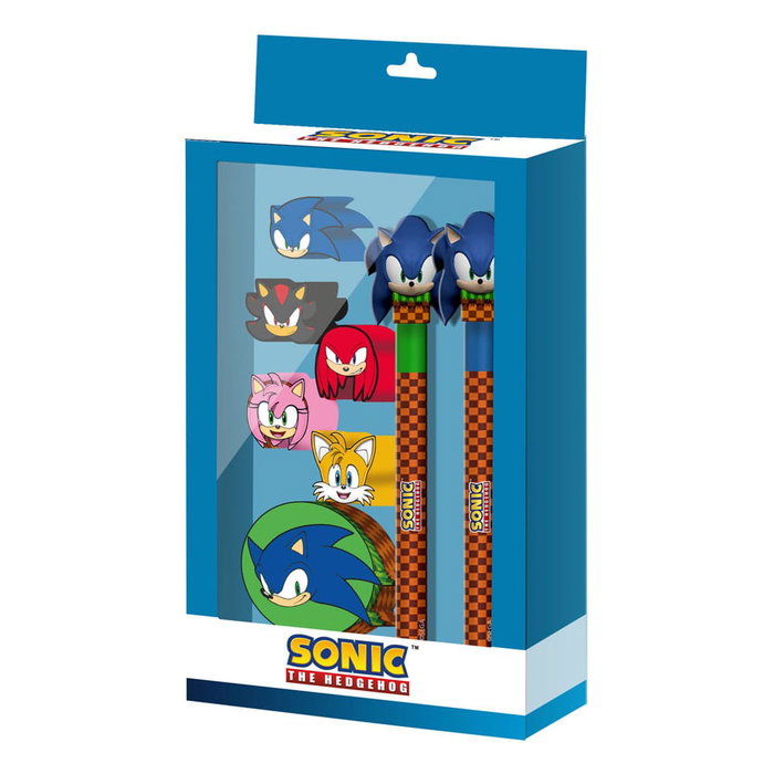 Karactermania Pack de Papelería Sonic the Hedgehog con Figuras 3D